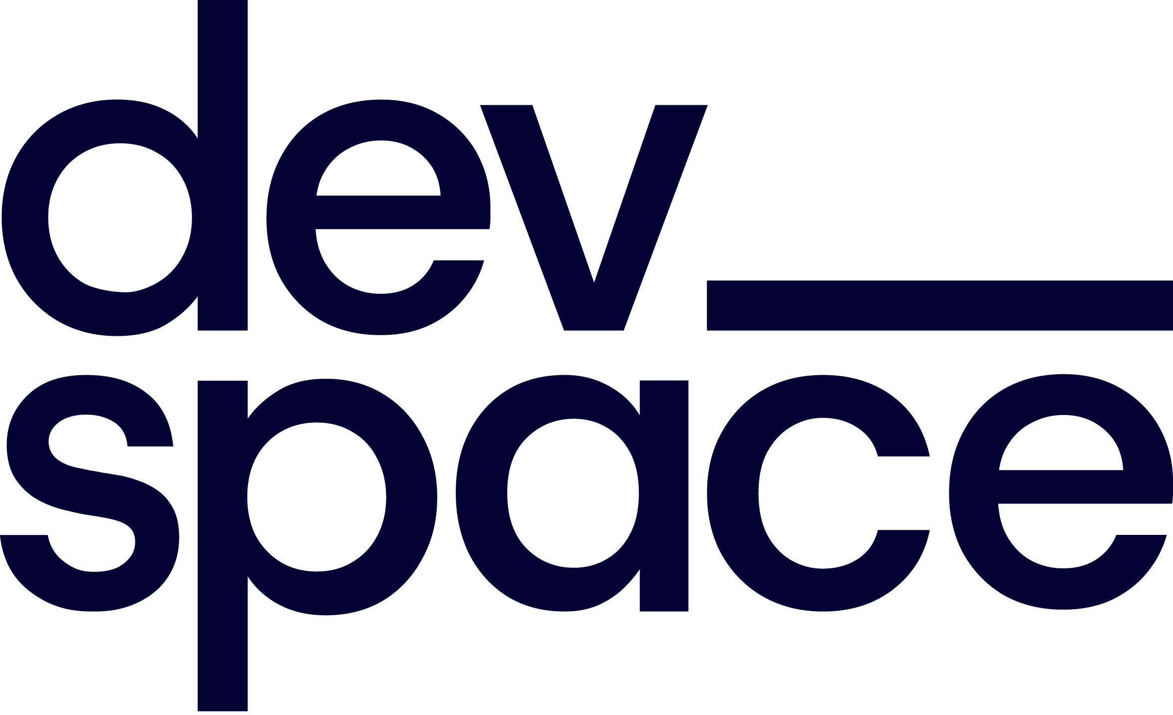 Devspace logo dark blue