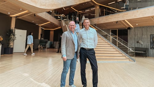 Terje Eide og Inge Reinertsen i finansparken